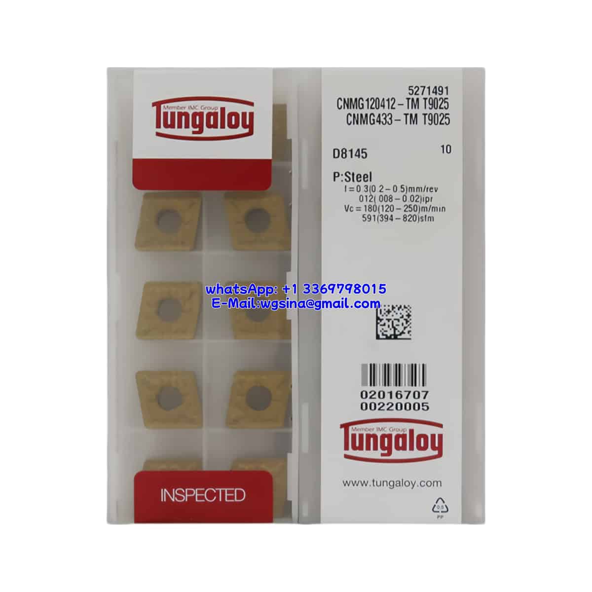 TUNGALOY 100% Original CNMG120412-TM T9025 Cutting Tools 10PCS