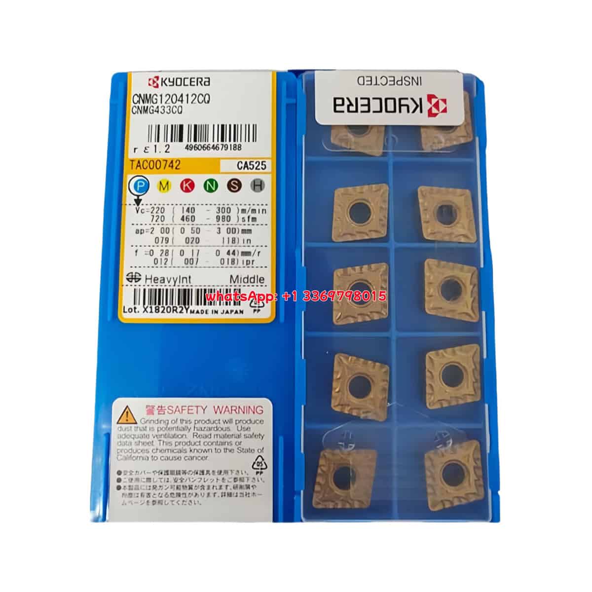 Kyocera 100% Original  Turning Insert CNMG120412-CQ CA525  10pcs