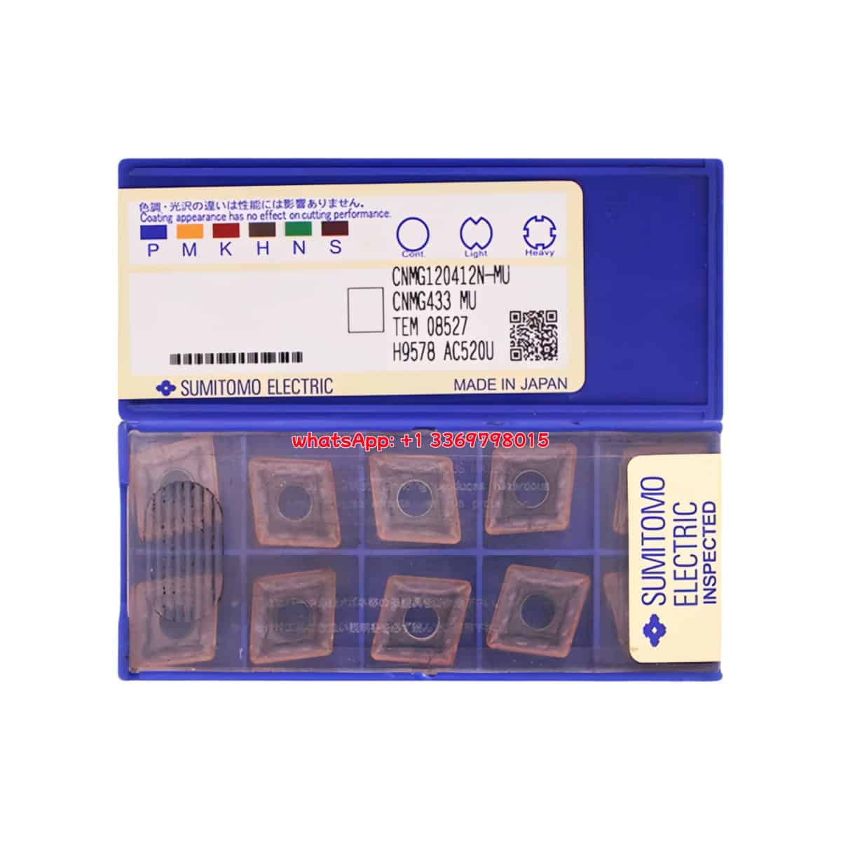 SUMITOMO 100% Original CNMG120412N-MU AC520U Cutting Tools 10PCS