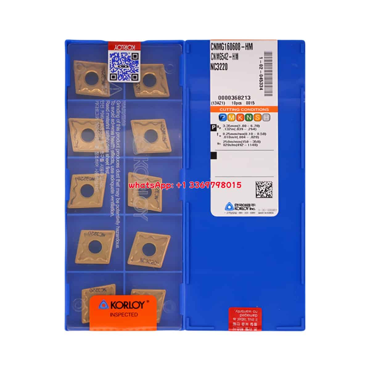 Korloy 100% Original  Cutting Tool Turning Insert CNMG160608-HM NC3120  10pcs