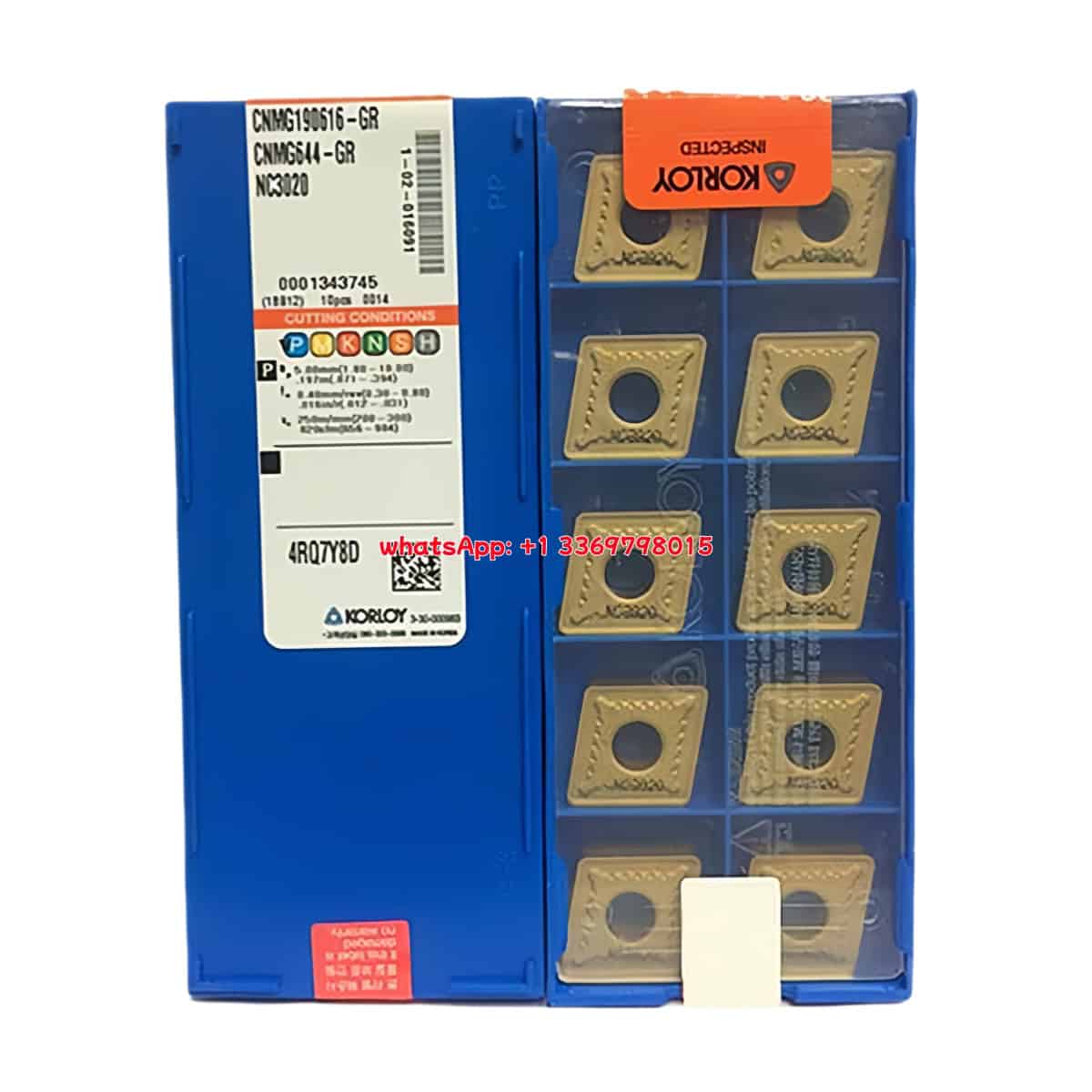 Korloy 100% Original CNMG190616-GR NC3020 Cutting Tools 10PCS