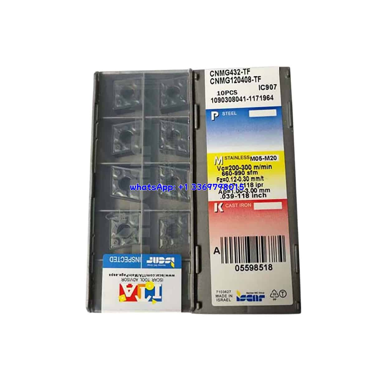 Iscar 100% Original CNMG 120408-TF IC907 Turning Insert 10PCS