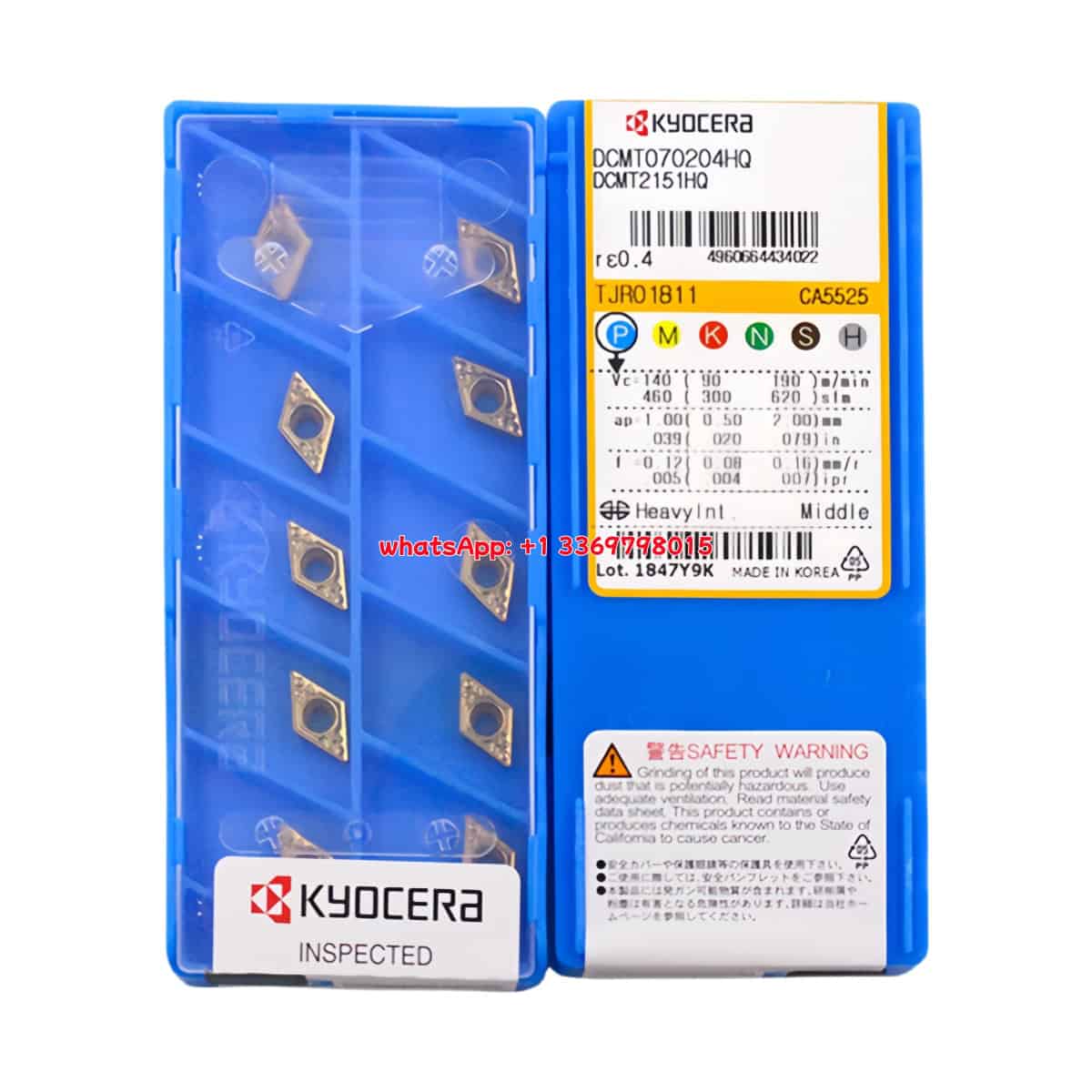 Kyocera 100% Original DCMT070204-HQ CA5525 Cutting Tools 10PCS