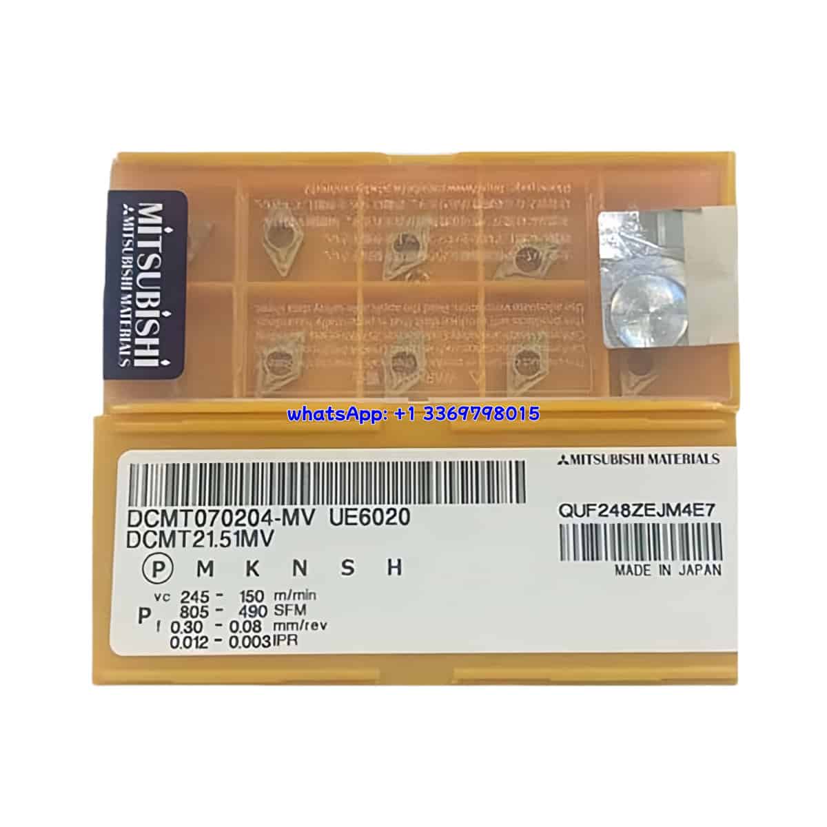 Mitsubishi 100% Original DCMT070204-MV UE6020 Cutting Tools 10PCS