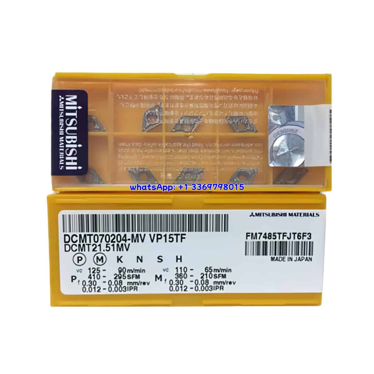 Mitsubishi 100% Original DCMT070204-MV VP15TF Cutting Tools 10PCS