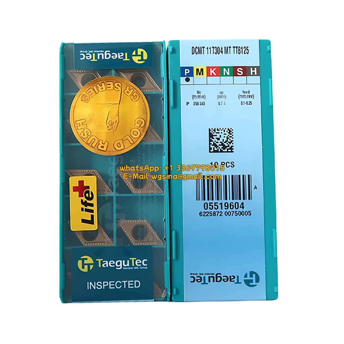 TaeguTec 100% Original DCMT 11T304 MT TT8125 Cutting Tools 10PCS