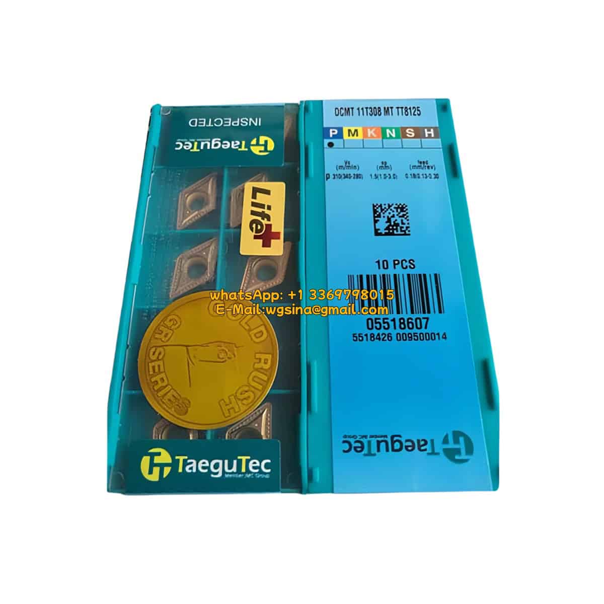 TaeguTec 100% Original DCMT 11T308 MT TT8125 Cutting Tools 10PCS