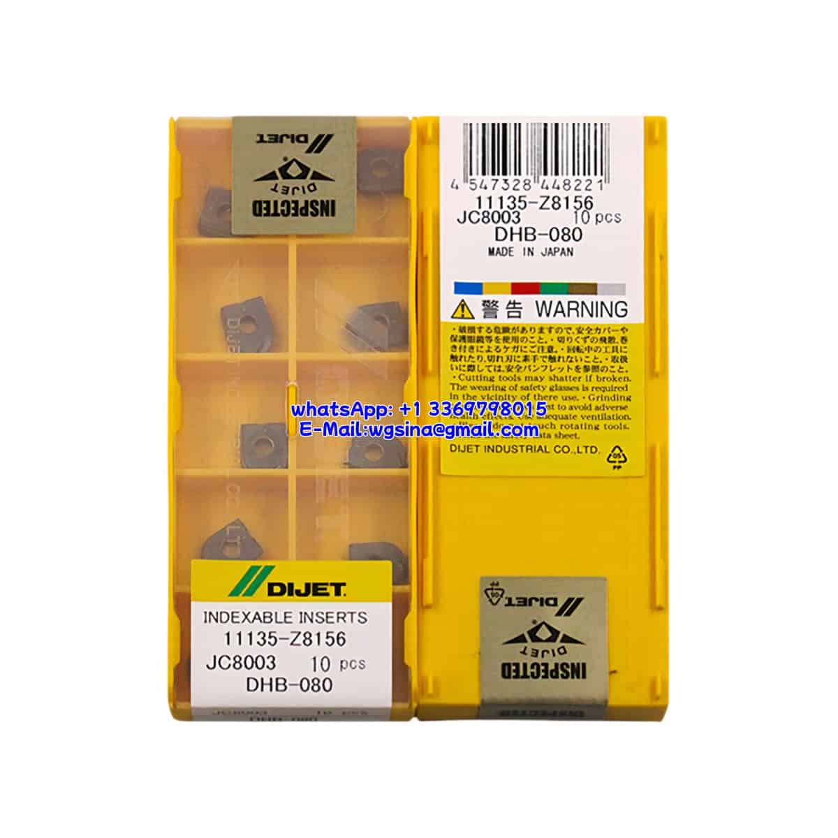 DIJET 100% Original DHB-080 JC8003 Cutting Tools 10PCS