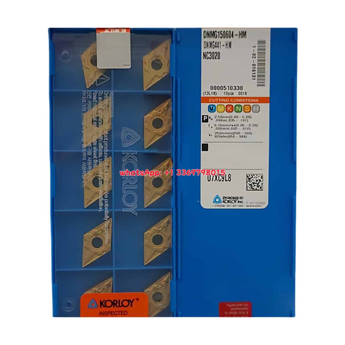 Korloy 100% Original DNMG150604-HM NC3020 Cutting Tools 10PCS