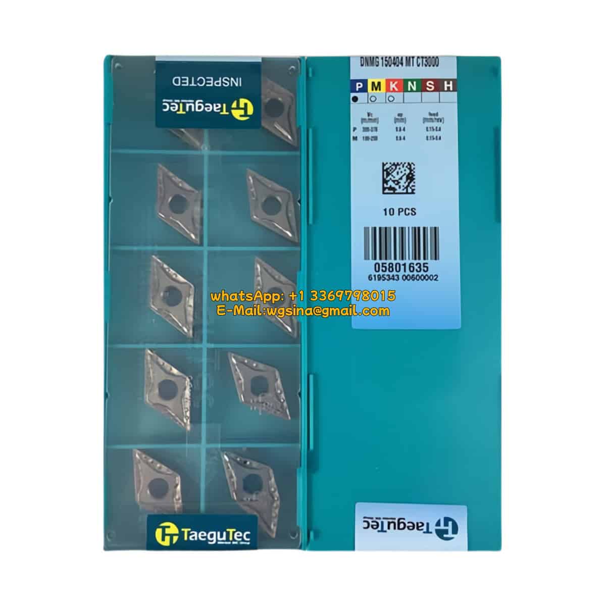 TaeguTec 100% Original DNMG 150404 MT CT3000 Cutting Tools 10PCS