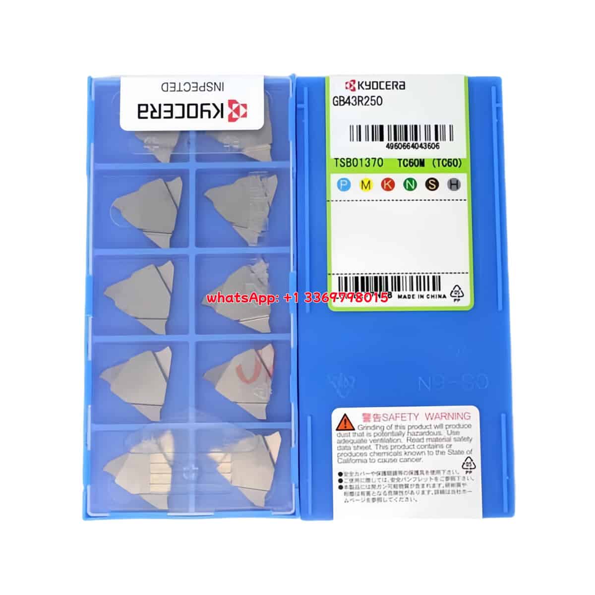 Kyocera 100% Original GB43R250 TC60M Cutting Tools 10PCS