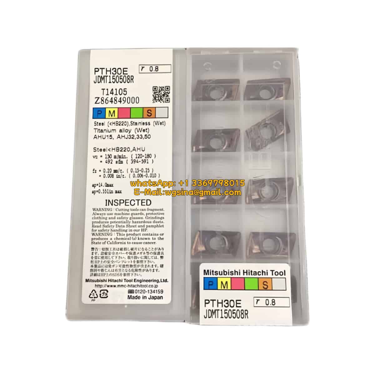 HITACHI 100% Original JDMT150508R PTH30E Cutting Tools 10PCS