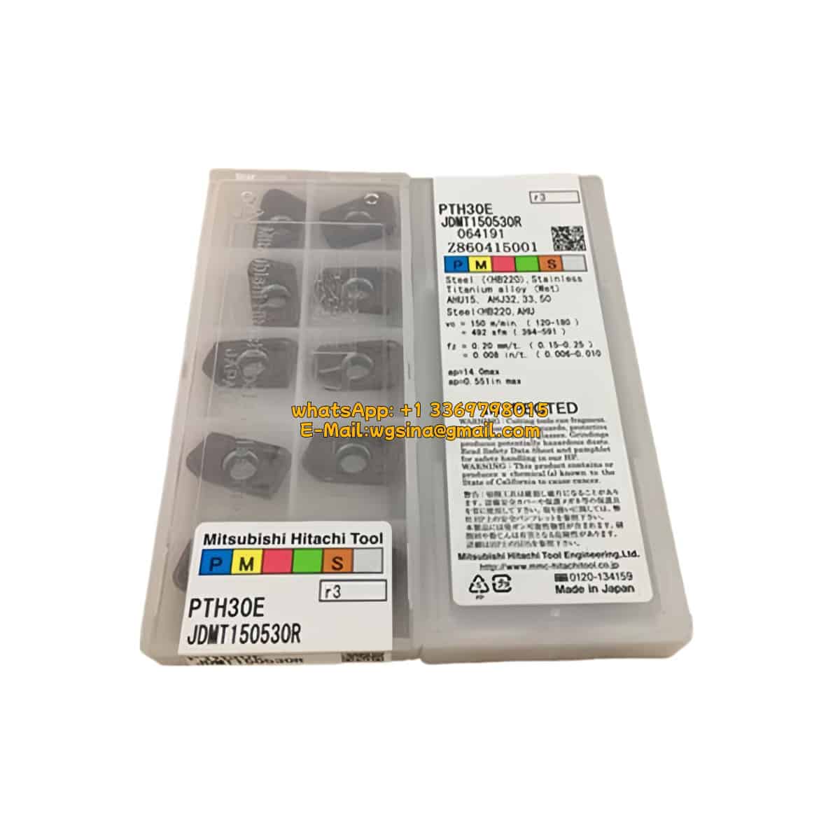 HITACHI 100% Original JDMT150530R PTH30E Cutting Tools 10PCS