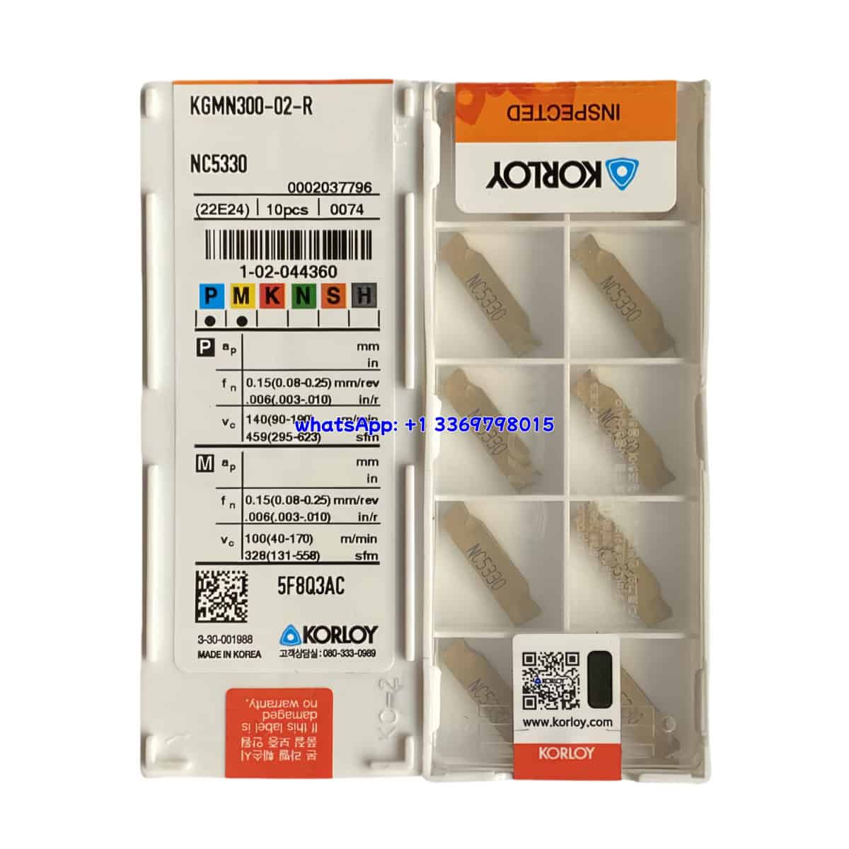 Korloy 100% Original KGMN300-02-R NC5330 Cutting Tools 10PCS