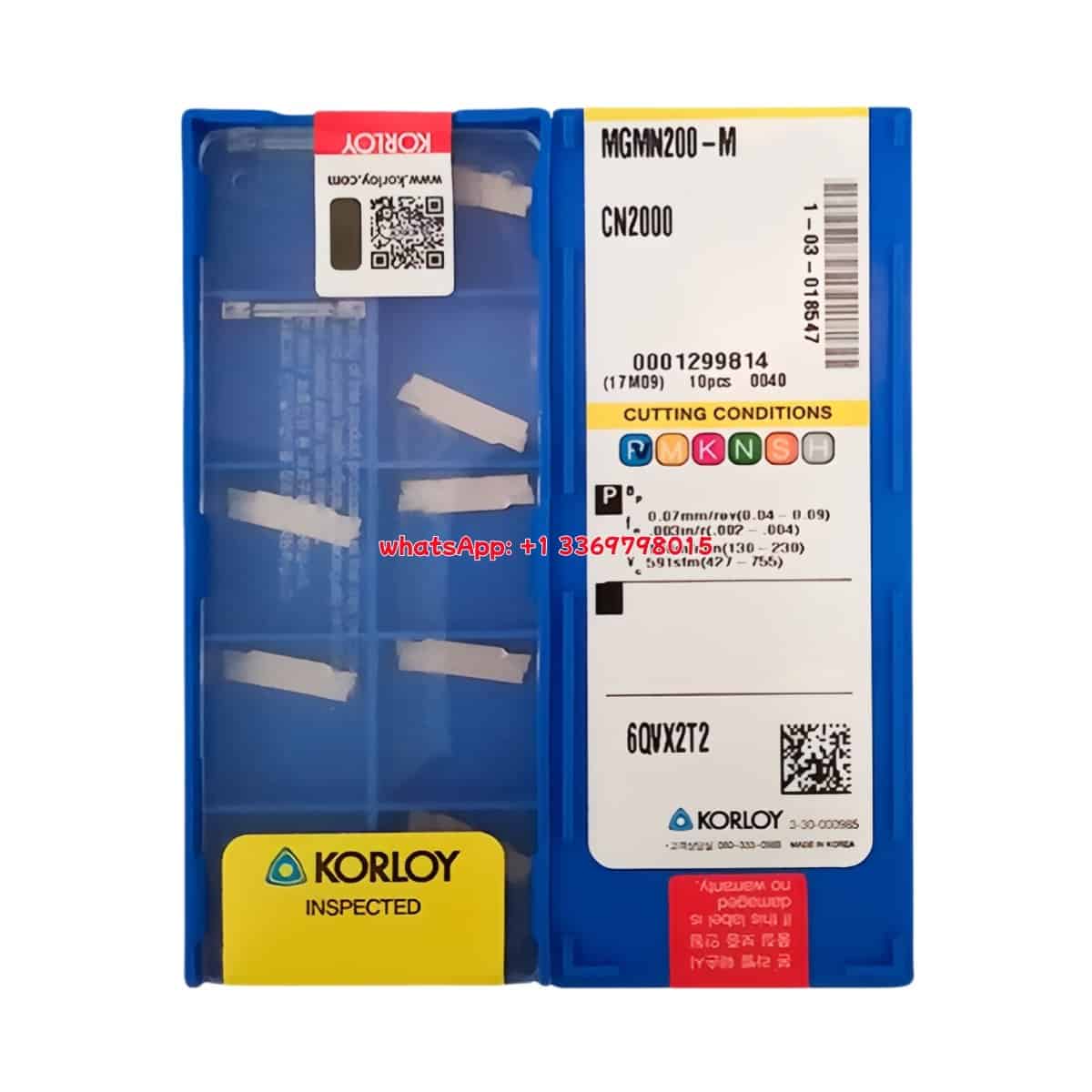 Korloy 100% Original MGMN200-M CN2000 Cutting Tools 10PCS
