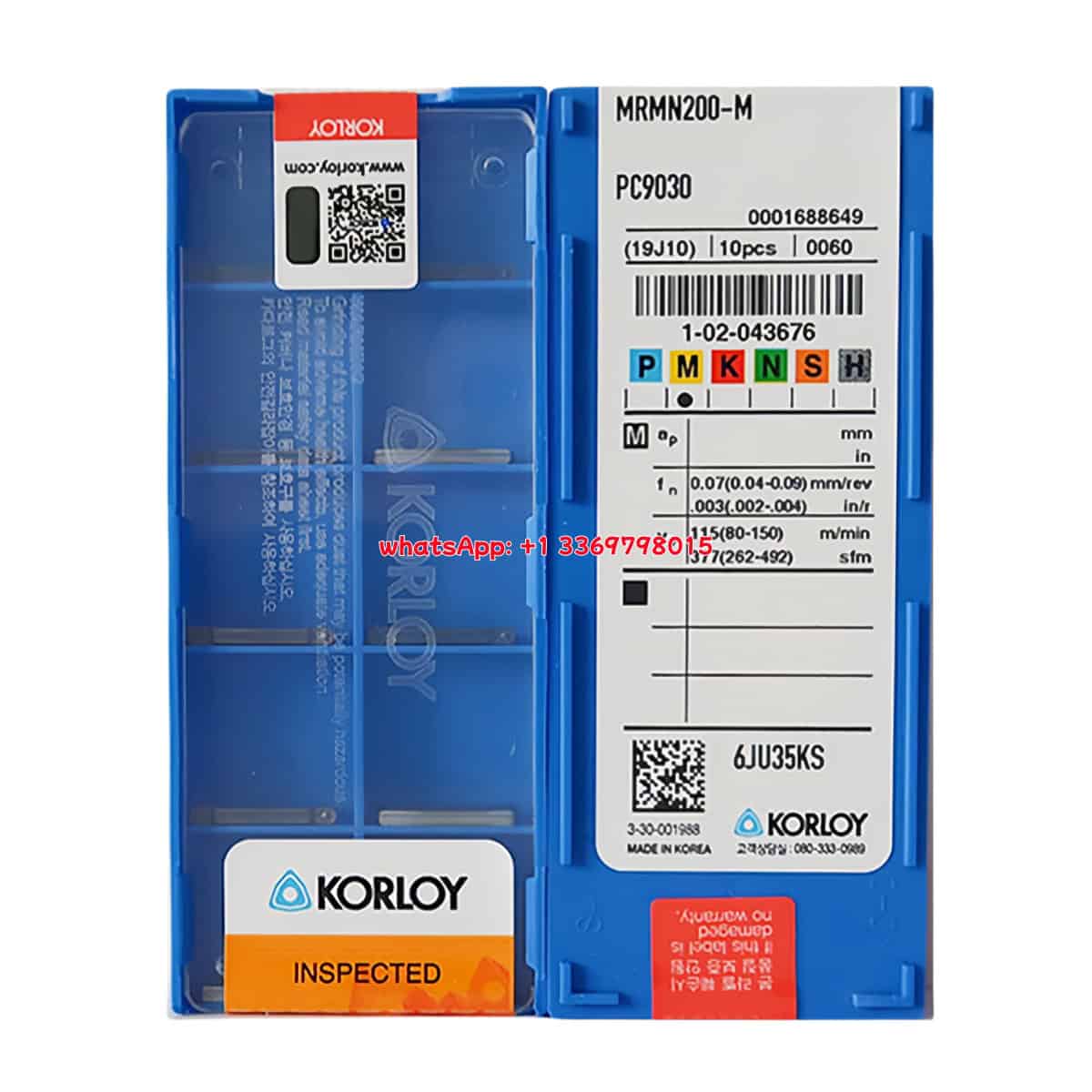 Korloy 100% Original MRMN200-M PC9030 Cutting Tools 10PCS