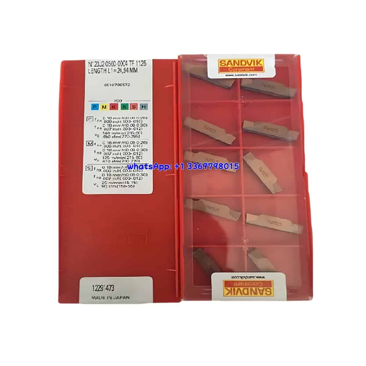 Sandvik 100% Original N123J2-0500-0004-TF 1125 Turning Insert 1 pcs