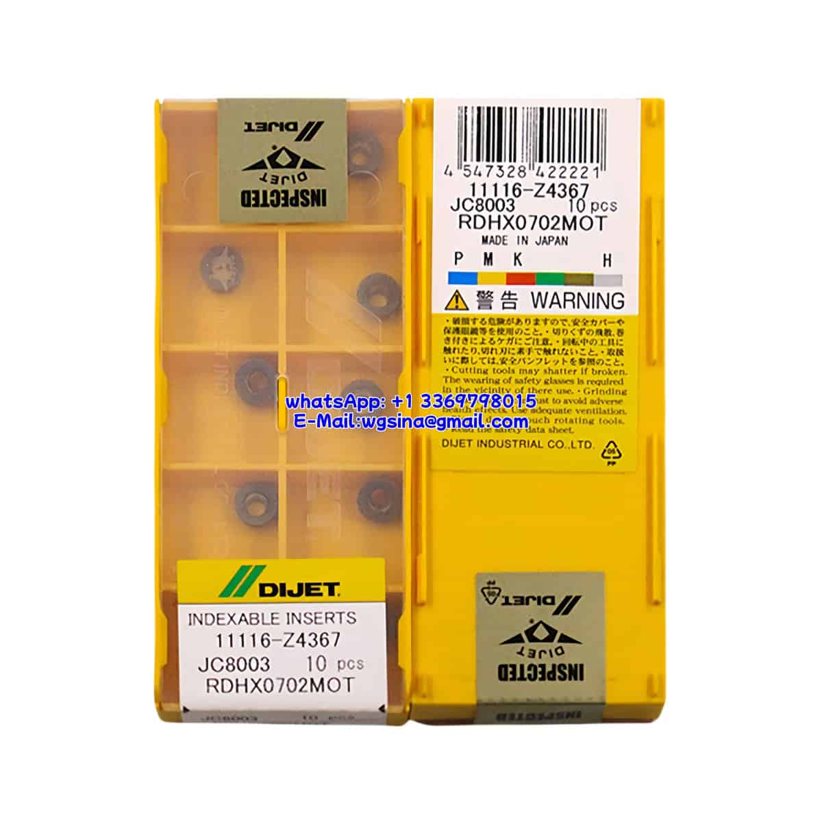 DIJET 100% Original RDHX0702MOT JC8003 Cutting Tools 10PCS