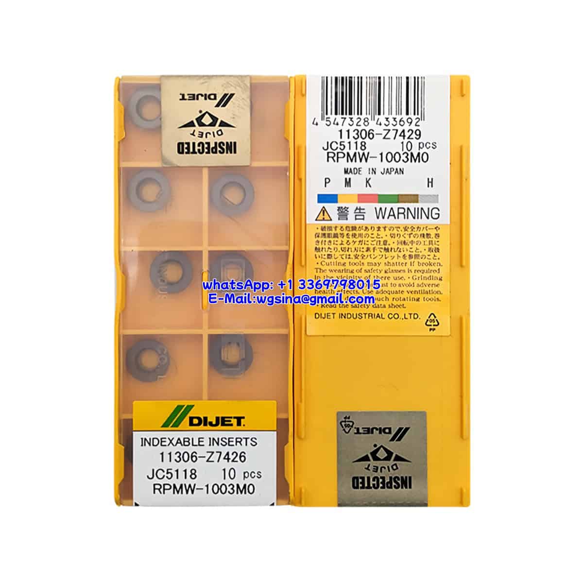 DIJET 100% Original RPMW1003MO JC5118 Cutting Tools 10PCS