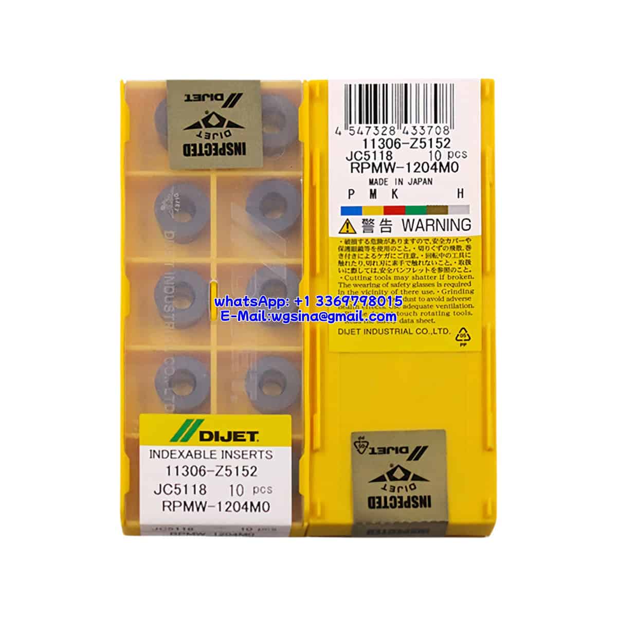 DIJET 100% Original RPMW1204MO JC5118 Cutting Tools 10PCS