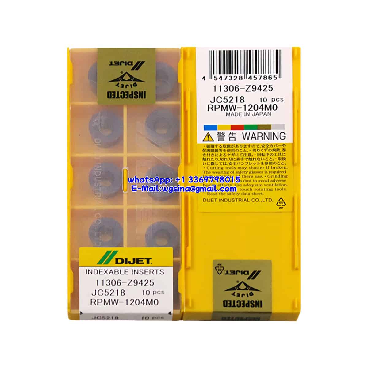 DIJET 100% Original RPMW1204MO JC5218 Cutting Tools 10PCS