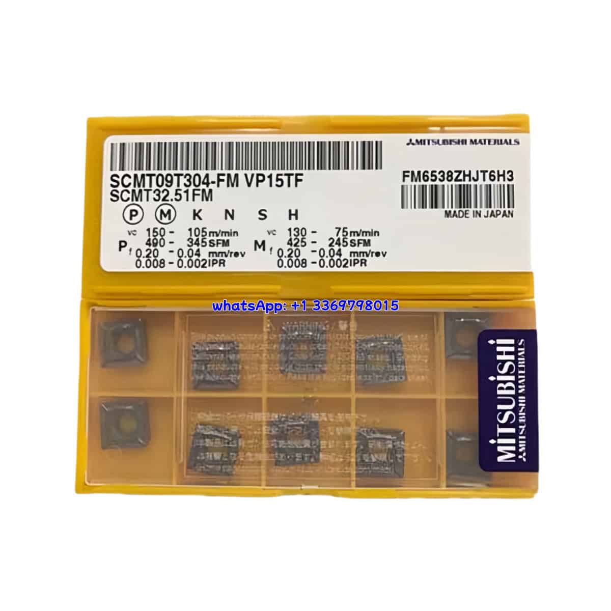 Mitsubishi 100% Original SCMT09T304-FM VP15TF Cutting Tools 10PCS
