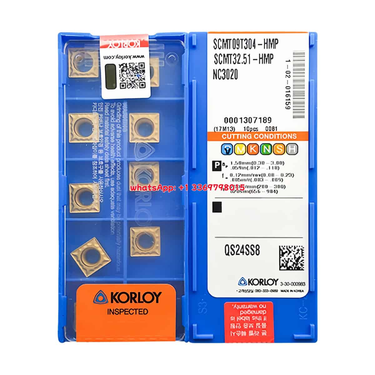 Korloy 100% Original SCMT09T304-HMP NC3020 Cutting Tools 10PCS