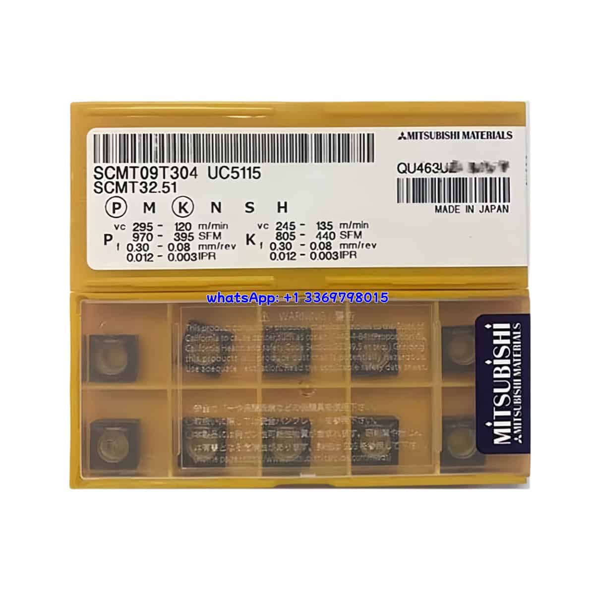 Mitsubishi 100% Original SCMT09T304 UC5115 Cutting Tools 10PCS