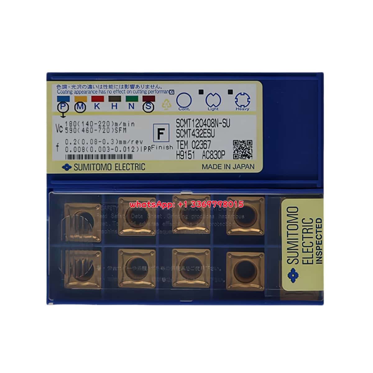 SUMITOMO 100% Original SCMT120408N-SU AC830P Cutting Tools 10PCS