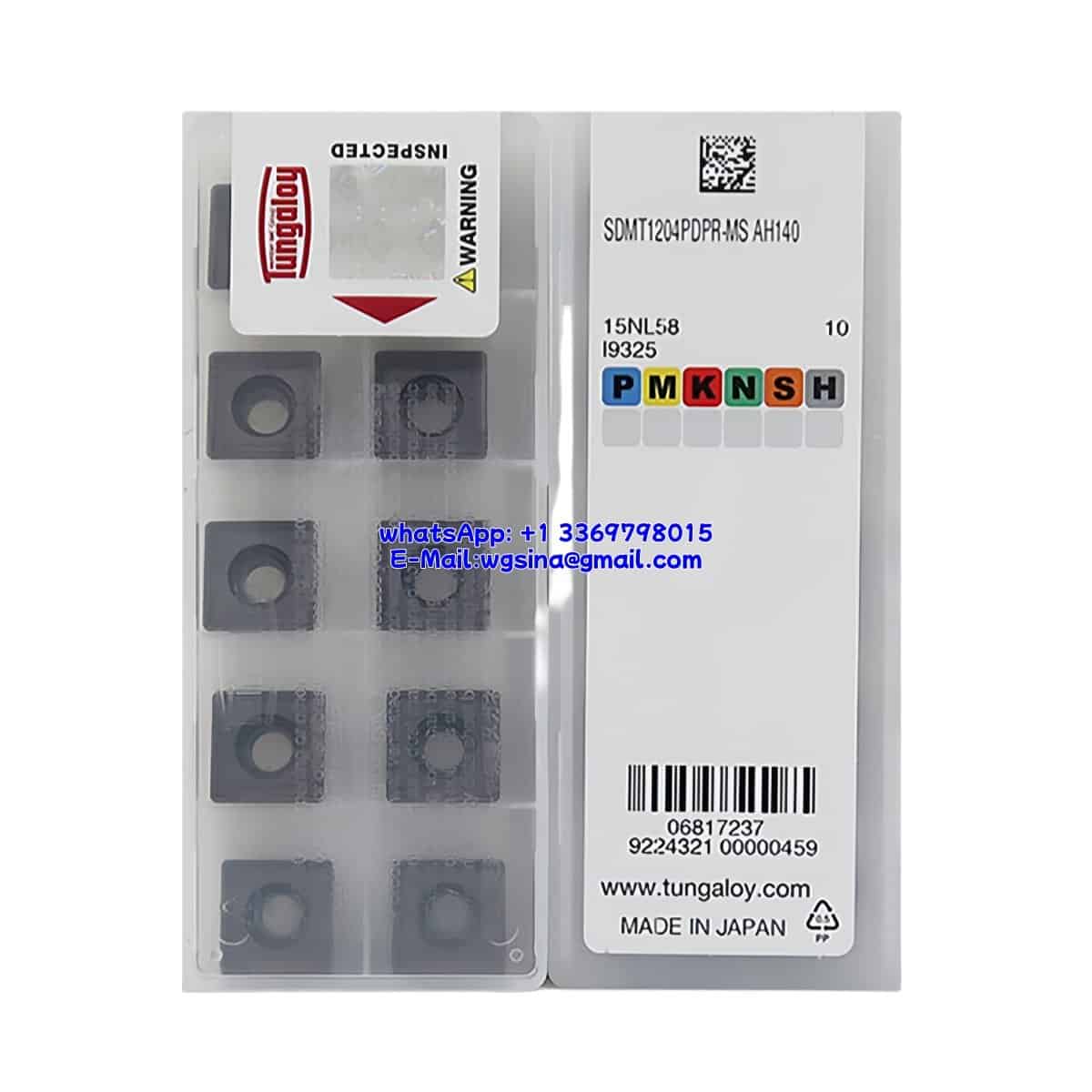 TUNGALOY 100% Original SDMT1204PDPR-MS AH140 Cutting Tools 10PCS