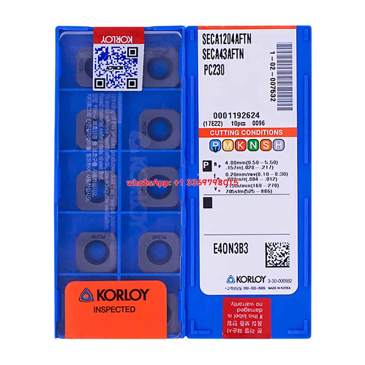 Korloy 100% Original SECA1204AFTN PC230 Cutting Tools 10PCS
