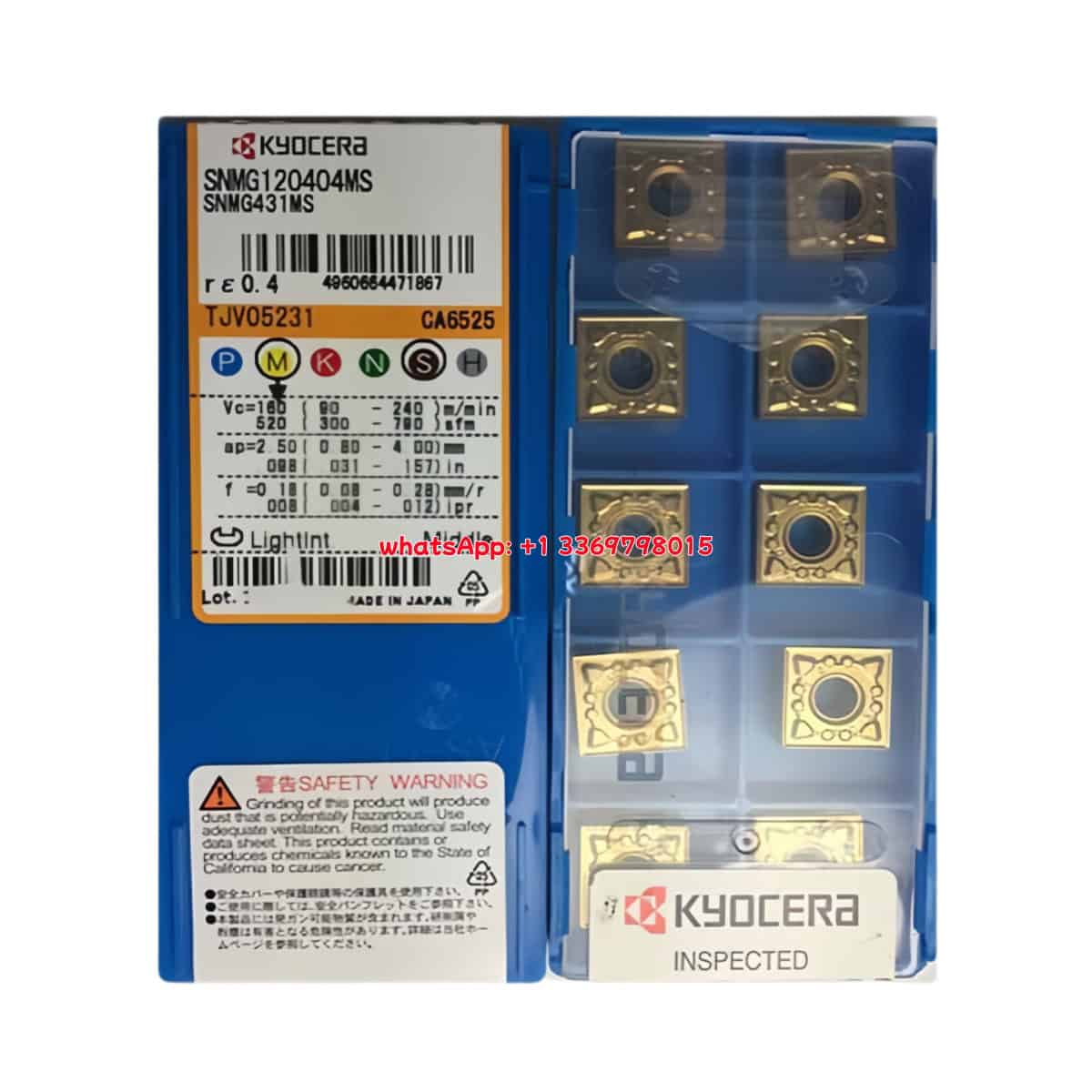 Kyocera 100% Original SNMG120404-MS CA6525 Cutting Tools 10PCS