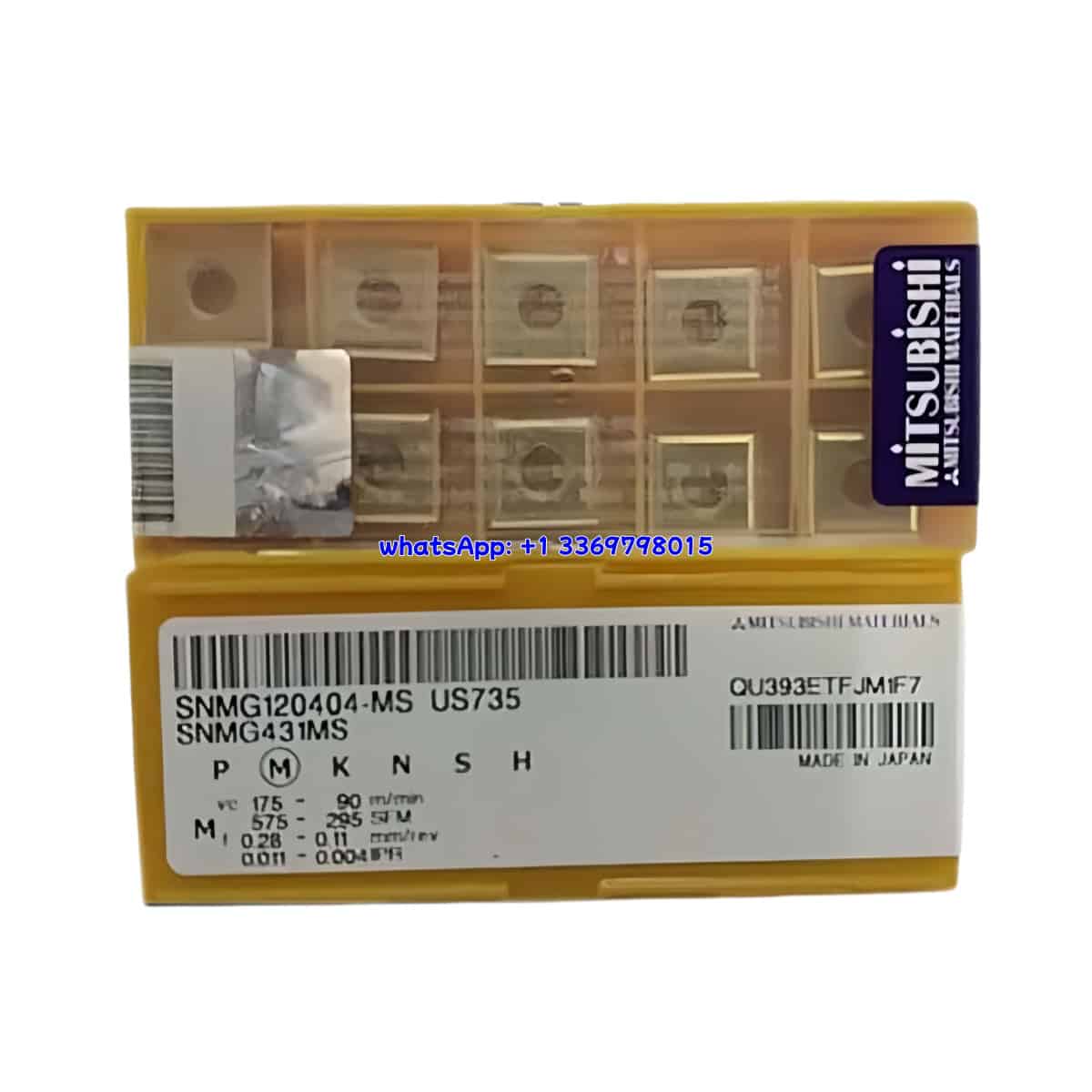 Mitsubishi 100% Original SNMG120404-MS US735 Cutting Tools 10PCS