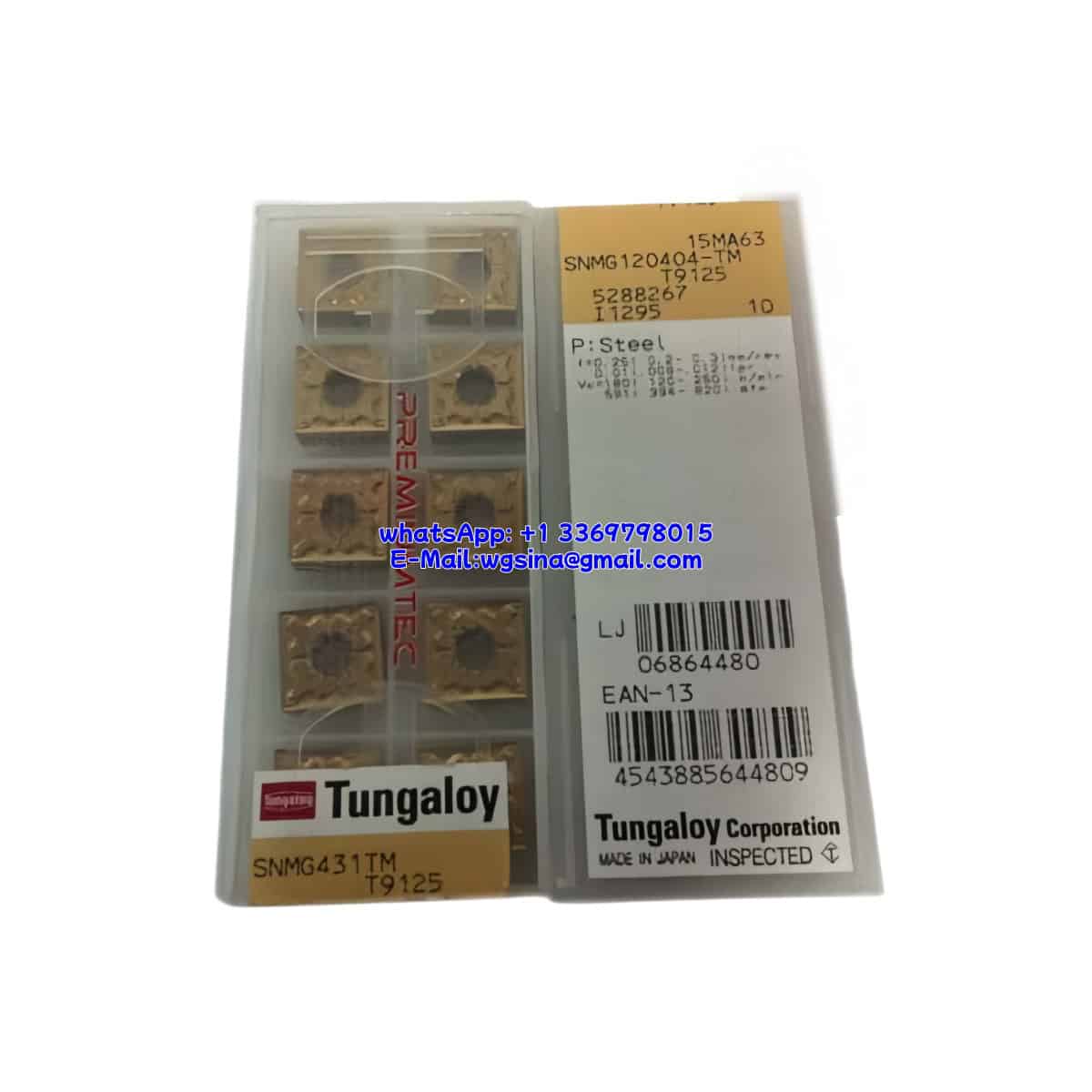 TUNGALOY 100% Original SNMG120404-TM T9125 Cutting Tools 10PCS