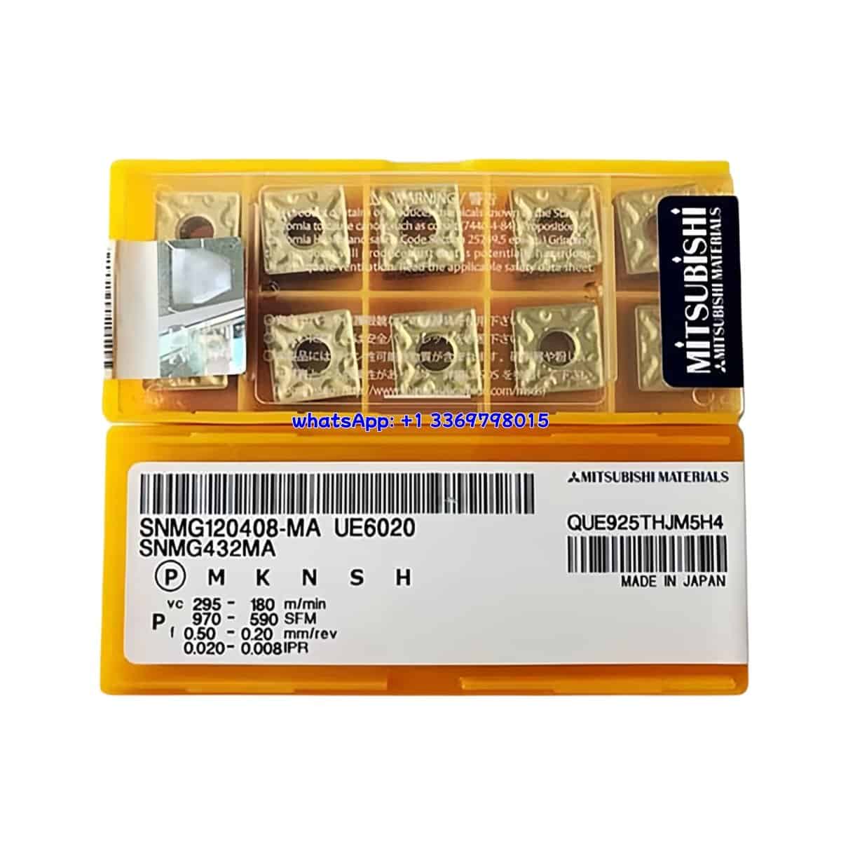 Mitsubishi 100% Original SNMG120408-MA UE6020 Cutting Tools 10PCS