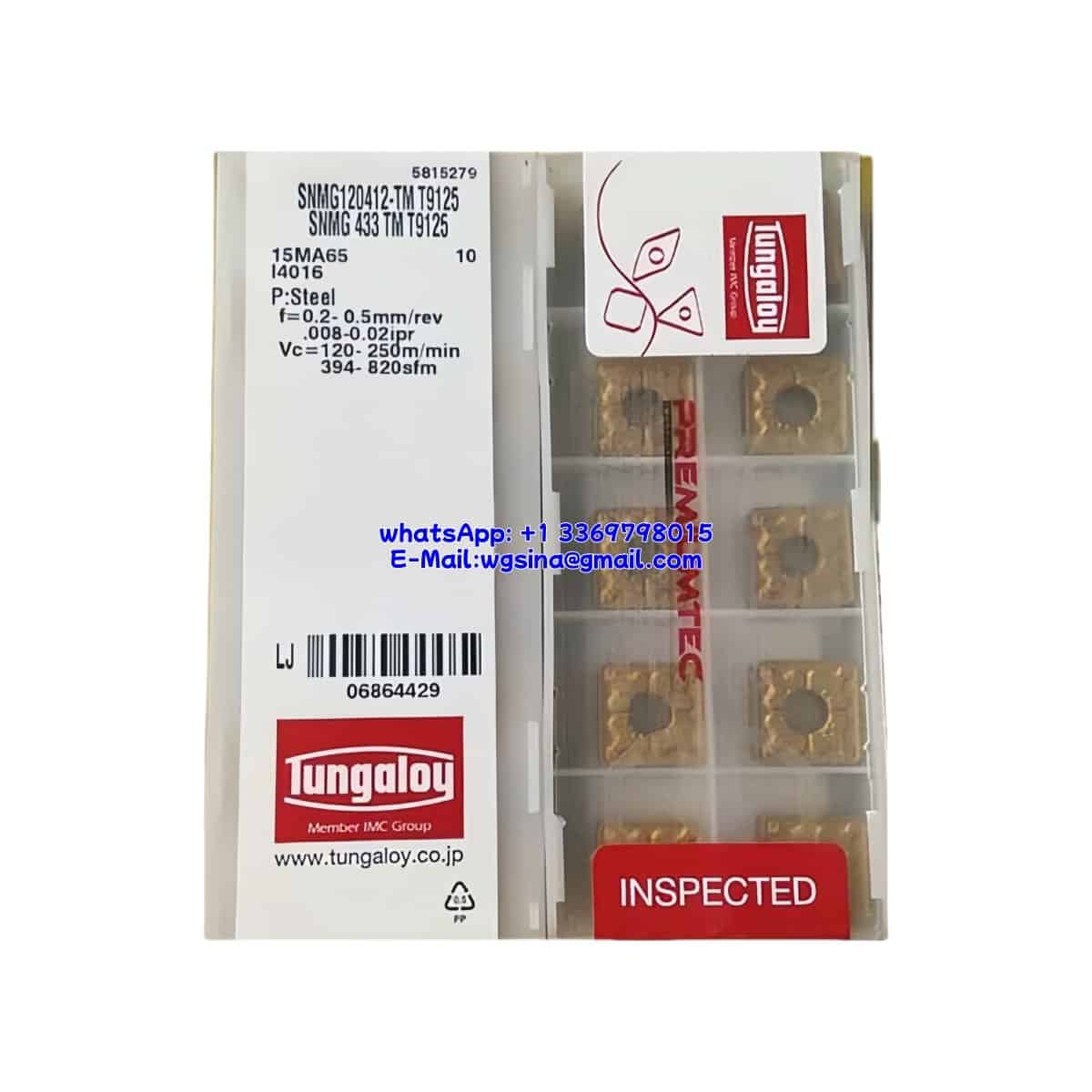 TUNGALOY 100% Original SNMG120412-TM T9125 Cutting Tools 10PCS
