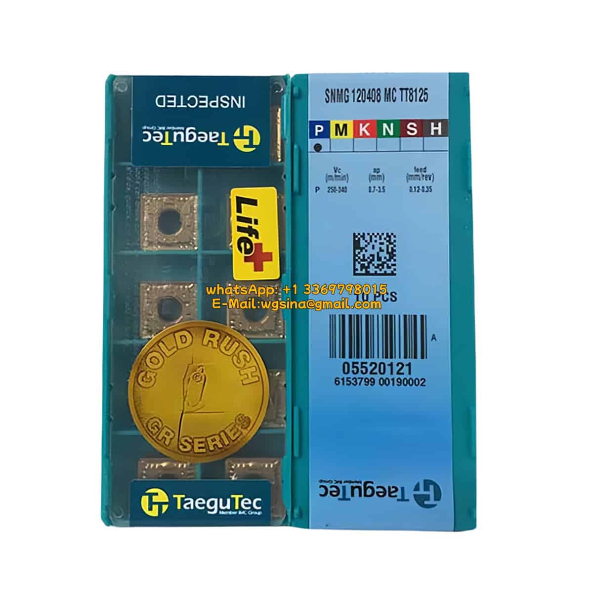 Taegutec 100% Original  Cutting Tool  Turning Insert SNMG120408-MC TT8115  10pcs