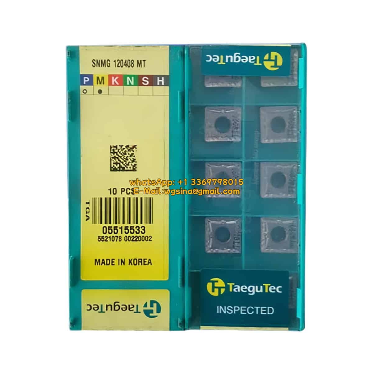 TaeguTec 100% Original SNMG 120408 MT TT8020 Cutting Tools 10PCS