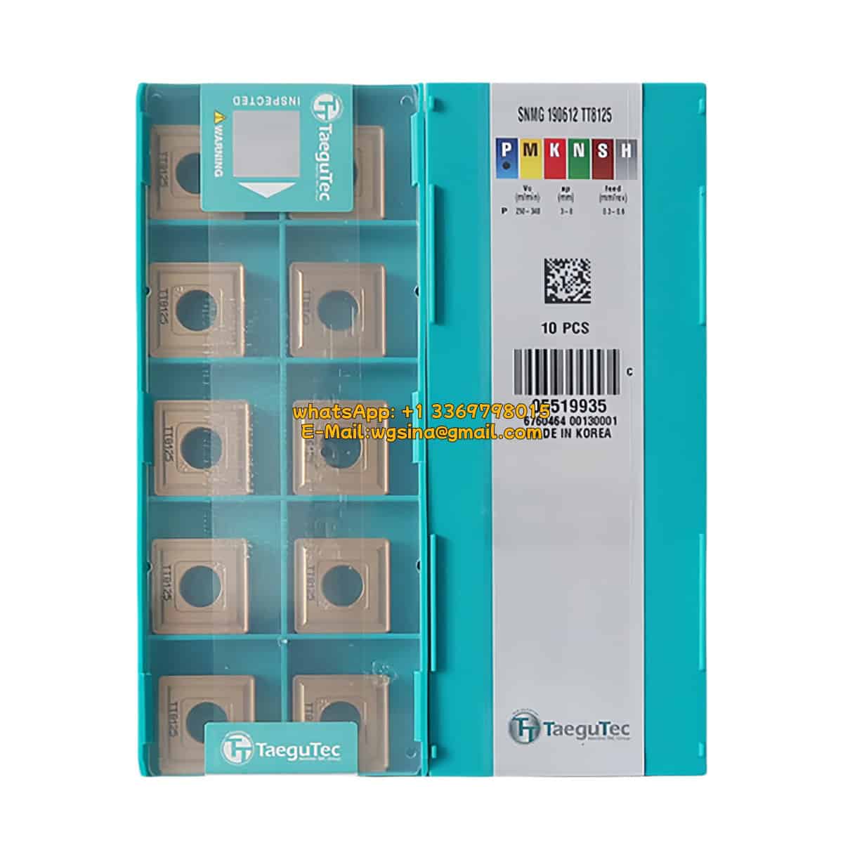 TaeguTec 100% Original SNMG 190612 TT8125 Cutting Tools 10PCS