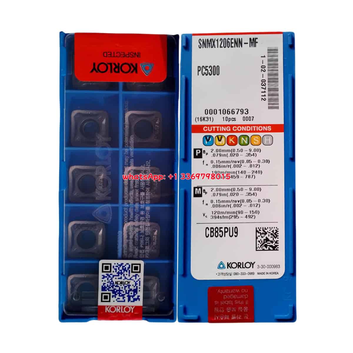 Korloy 100% Original SNMX1206ENN-MF PC5300 Cutting Tools 10PCS
