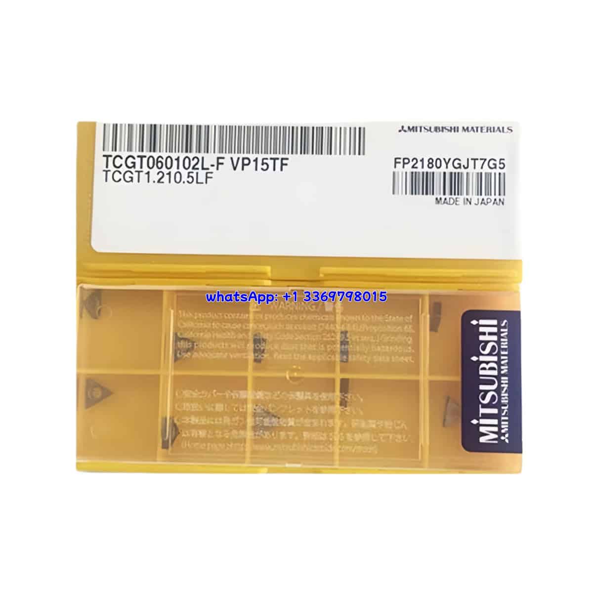 Mitsubishi 100% Original TCGT060102L-F VP15TF Cutting Tools 10PCS