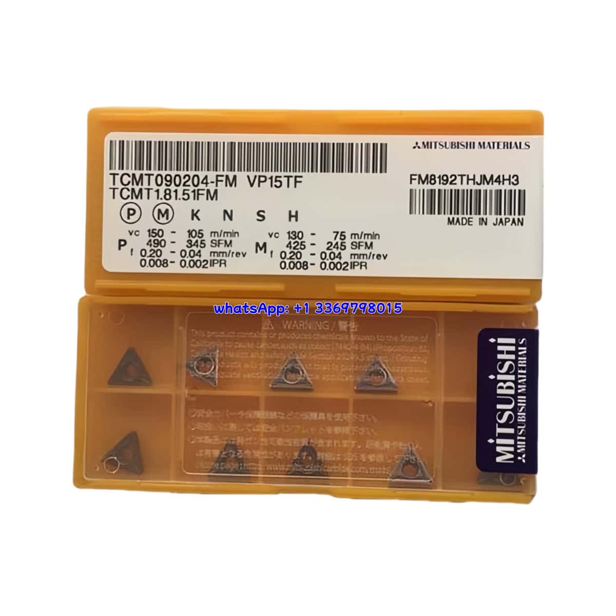 Mitsubishi 100% Original TCMT090204-FM VP15TF Cutting Tools 10PCS