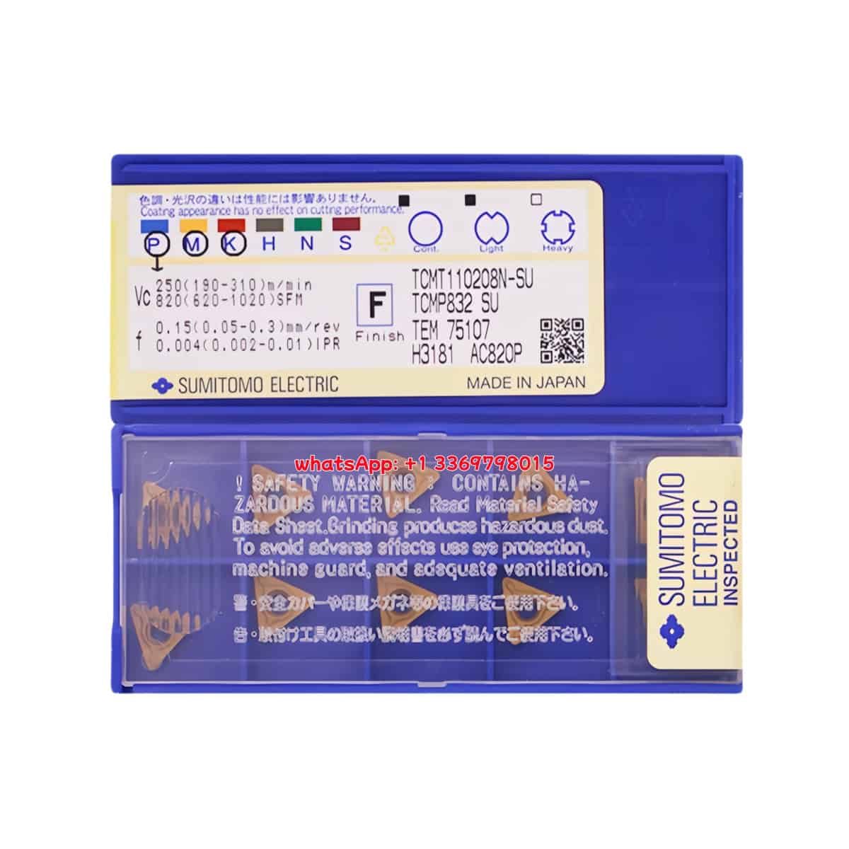 SUMITOMO 100% Original TCMT110208N-SU AC820P Cutting Tools 10PCS