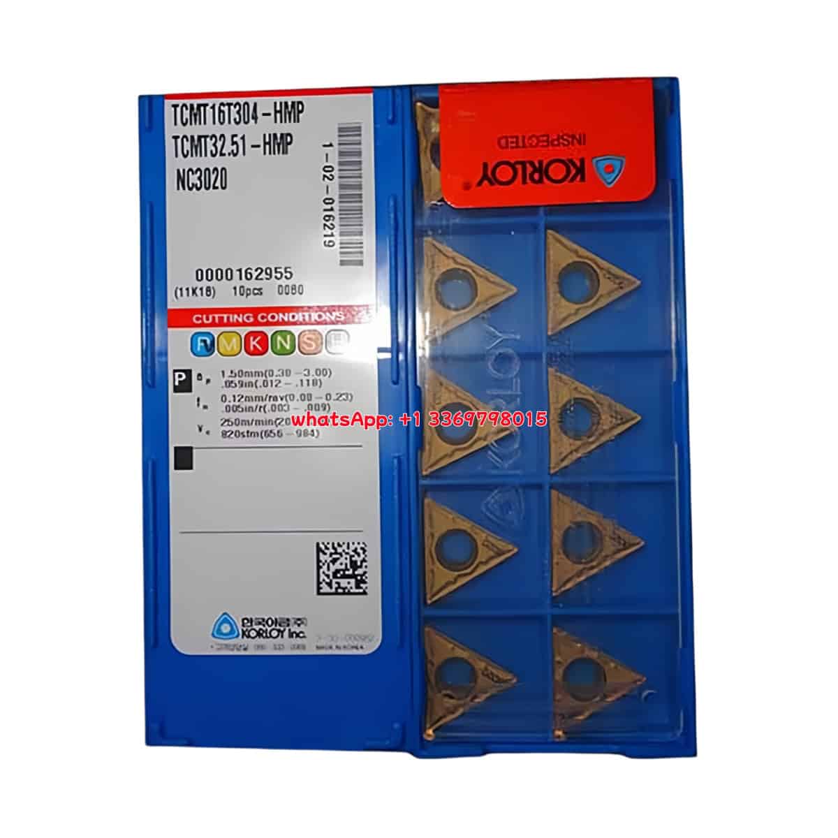 Korloy 100% Original TCMT16T304-HMP NC3020 Cutting Tools 10PCS