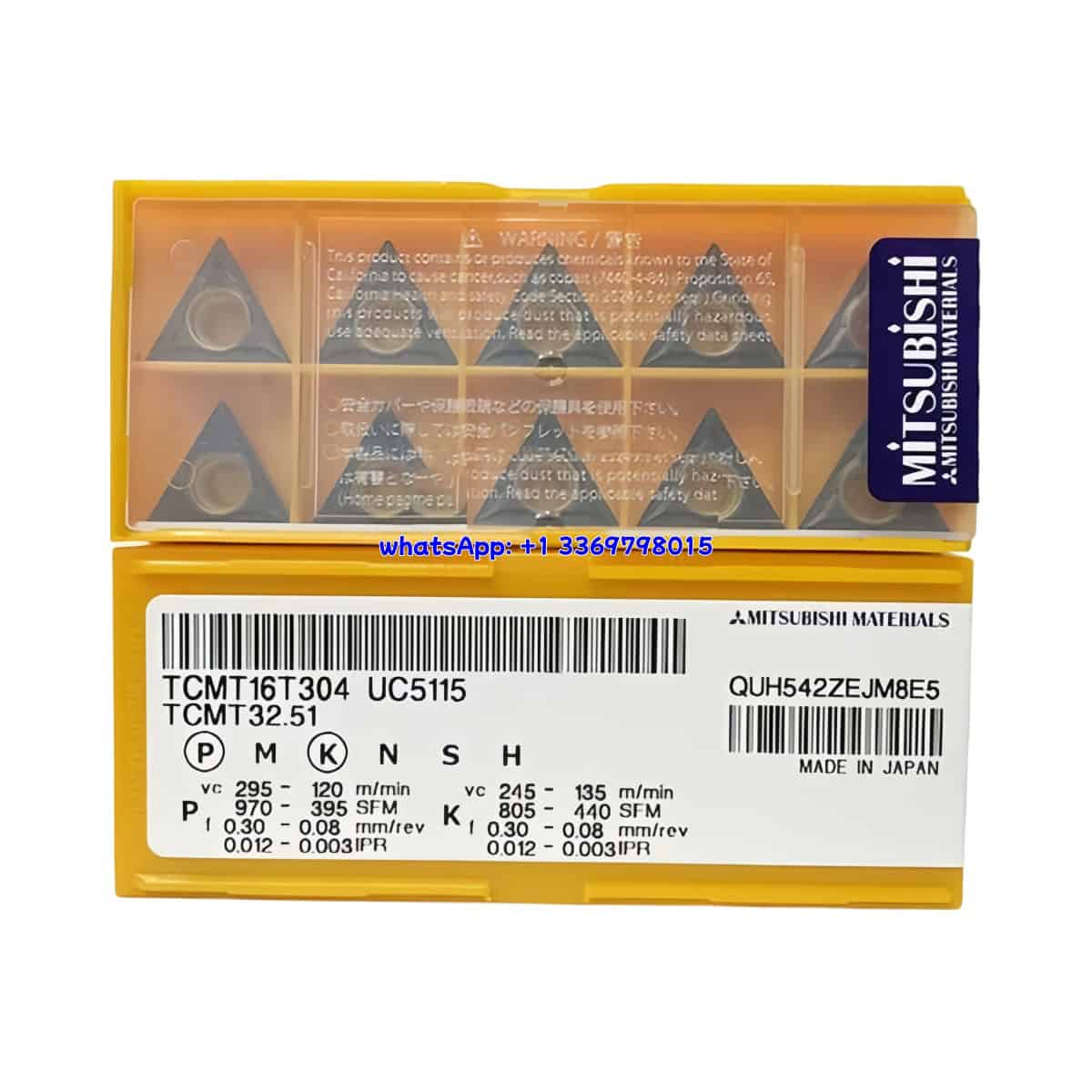 Mitsubishi 100% Original TCMT16T304 UC5115 Cutting Tools 10PCS