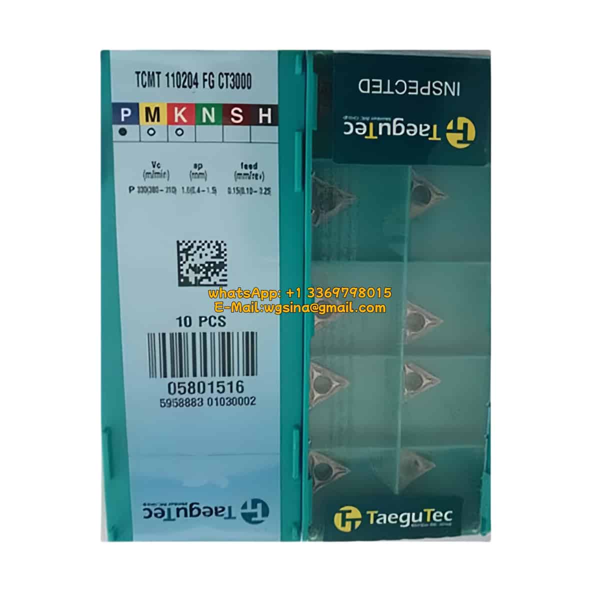 TaeguTec 100% Original TCMT 110204 FG CT3000 Cutting Tools 10PCS