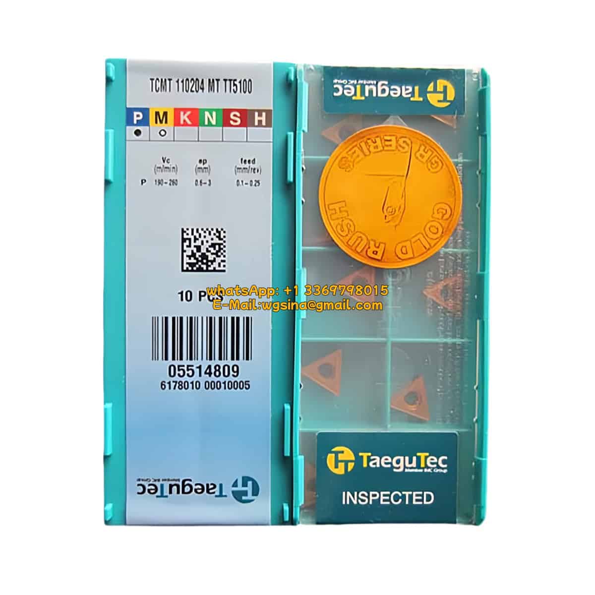 TaeguTec 100% Original TCMT 110204 MT TT5100 Cutting Tools 10PCS