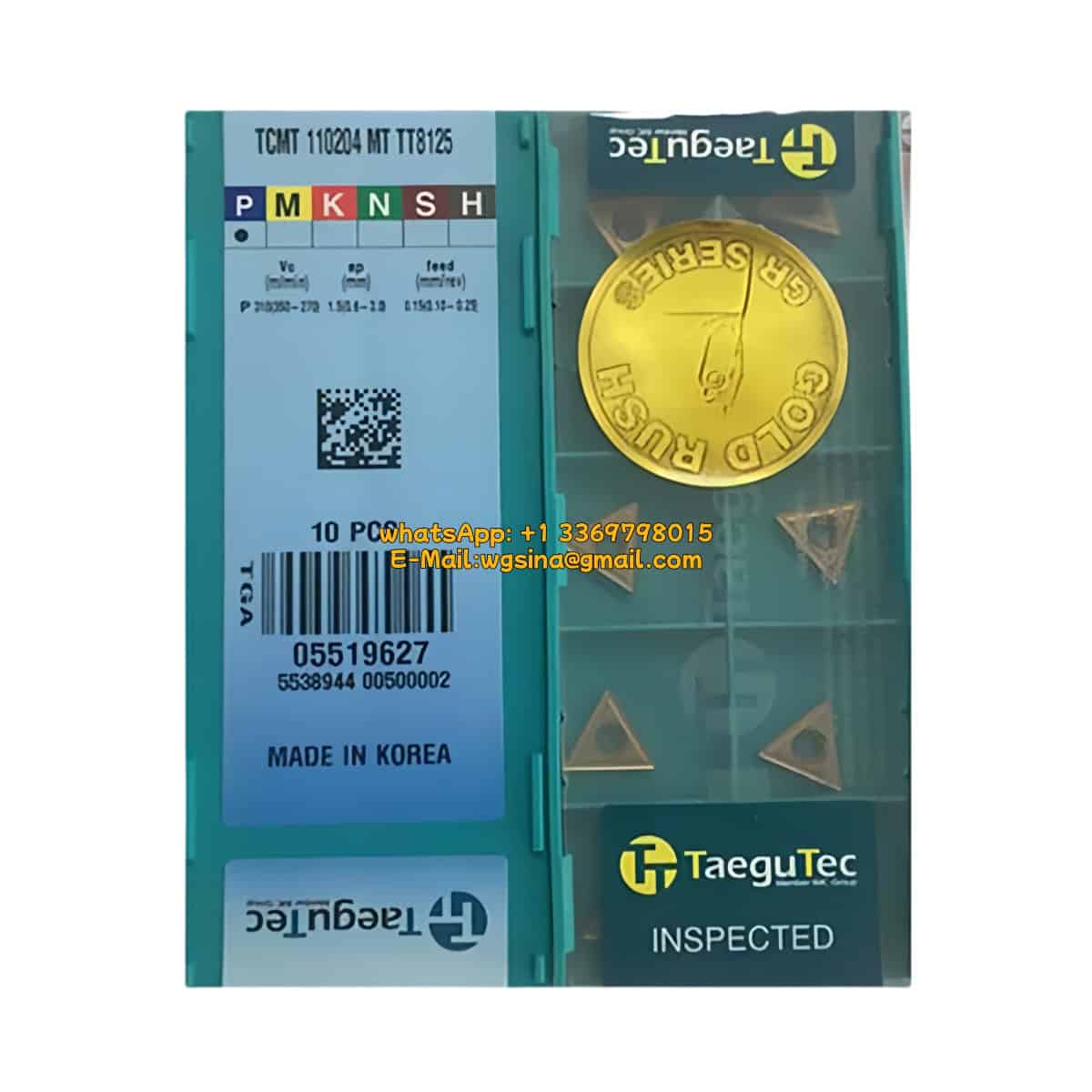TaeguTec 100% Original TCMT 110204 MT TT8125 Cutting Tools 10PCS
