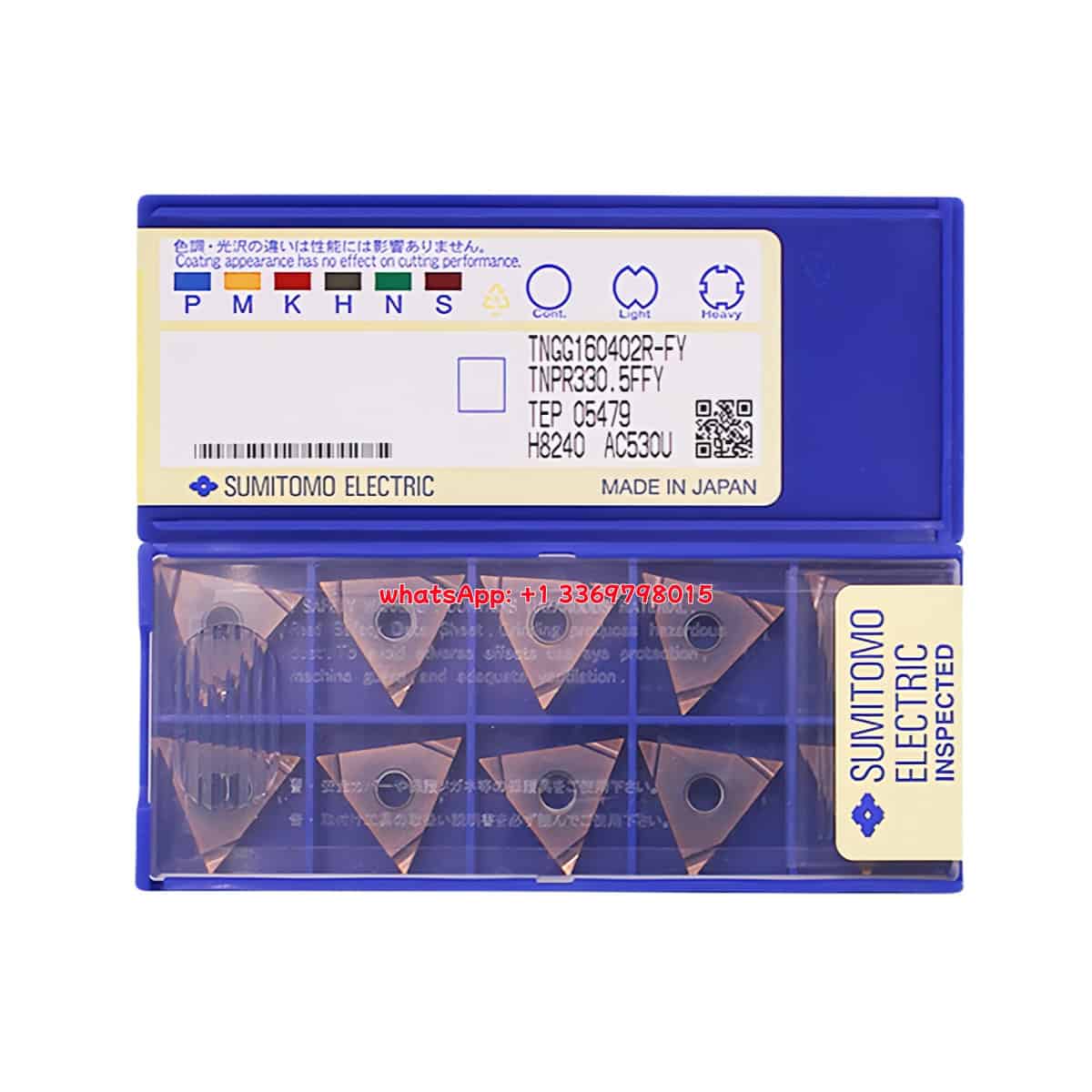 SUMITOMO 100% Original  Cutting Tool  Turning Insert TNGG160402R-FY T1500A  10pcs