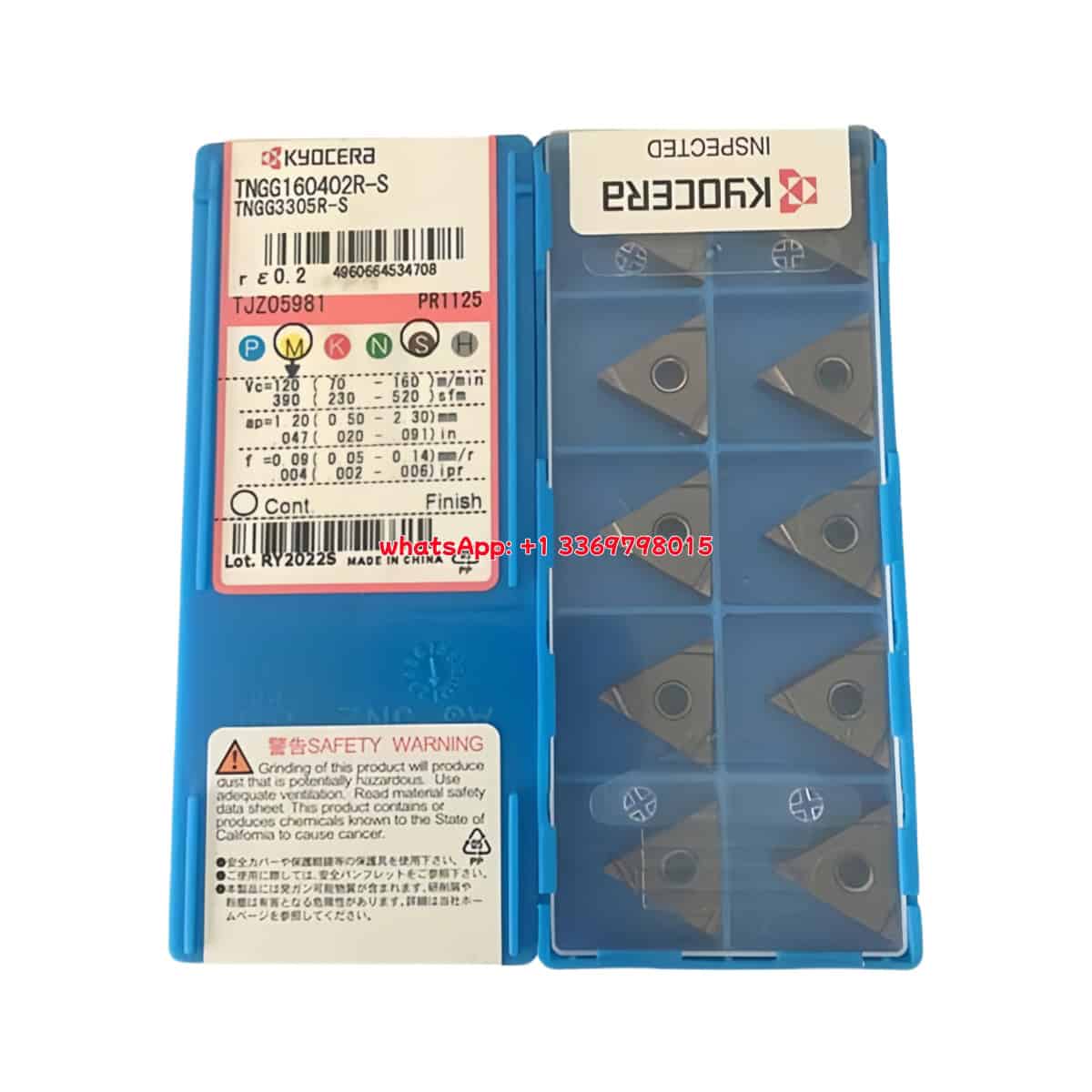 Kyocera 100% Original  Turning Insert TNGG160402L-S PR1125  10pcs